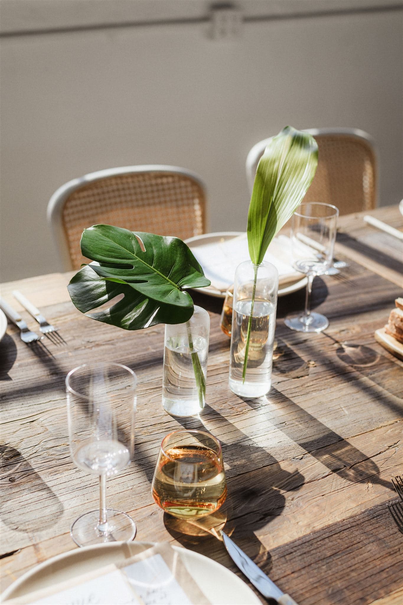 Tabletop plant styling by The Plant Library.